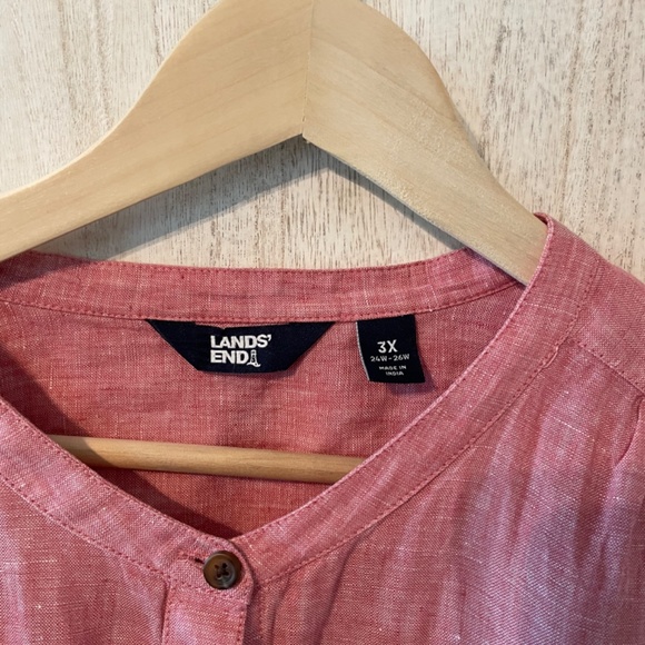 Soft red linen shirt - Picture 4 of 5